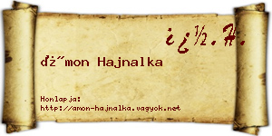 Ámon Hajnalka névjegykártya