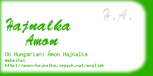 hajnalka amon business card